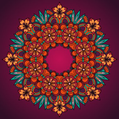 Zarif şablon vintage çiçek süsleme dantel