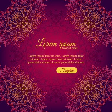 dantel çiçek süsleme ile mor davet