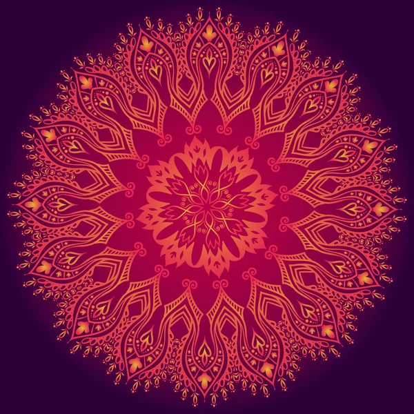 Patrón abstracto púrpura con adorno floral de encaje — Archivo Imágenes Vectoriales