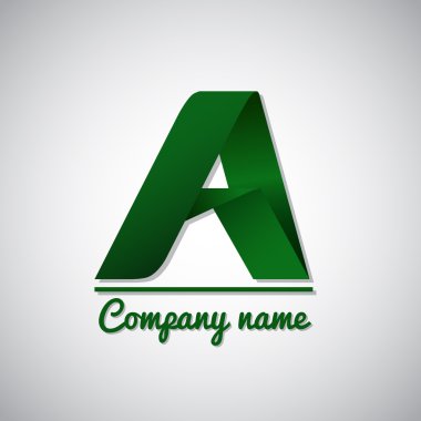 kağıt iş logo mektup simgesi bir