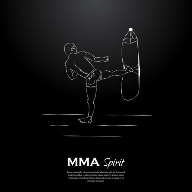 MMA ruh savaşçı ve kum torbası