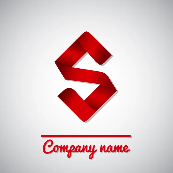 Ikonen för papper business logo bokstaven s — Stock vektor