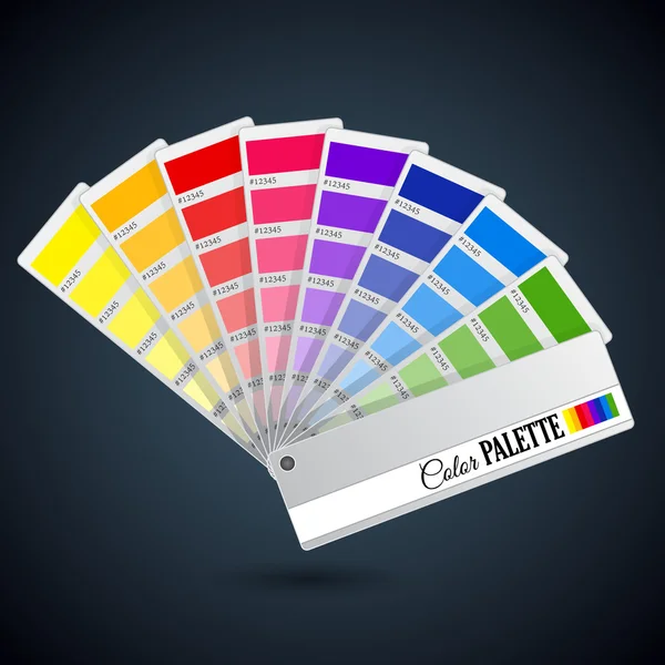 Color palette guide. Catalogue cards — Stock Vector