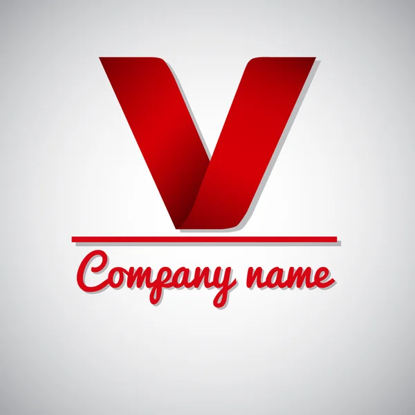 Simge kağıt iş logo harf v