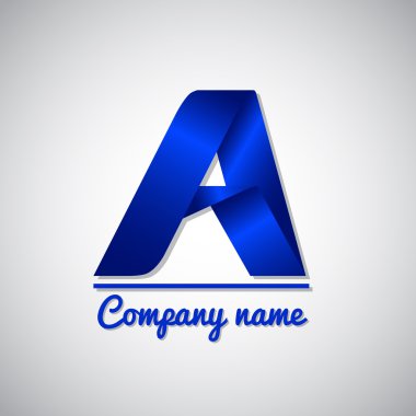 kağıt iş logo mektup simgesi bir