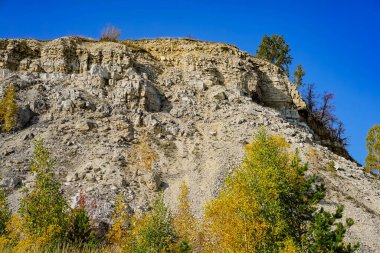 Popova Dağı. Samara bölgesi, Rusya. Samarskaya Luka parkı. Rezervasyon. Zhigulevskie Dağları.