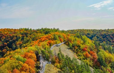 Strelnaya Dağı. Zhigulevsk.Samara bölgesi, Rusya. Samarskaya Luka parkı. Rezervasyon. Zhigulevskie Dağları.