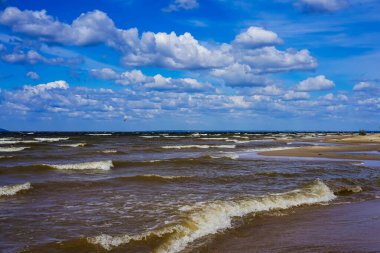 Zhigulevskoe denizi. Togliatti şehri. Samara bölgesi, Rusya.