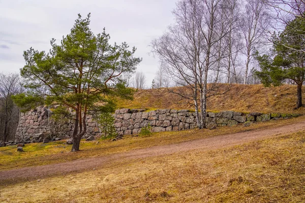 东维堡防御工事 East Vyborg Fortifications 位于维堡中部以东高地的防御工事 强化剂 Totleben 1863年至1870年代重新出版 — 图库照片