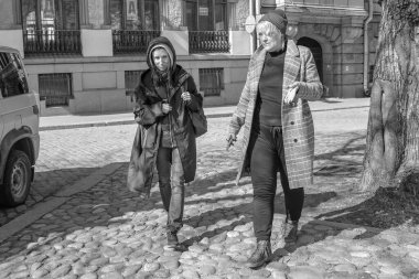 Vyborg şehrinin sakinleri ve konukları