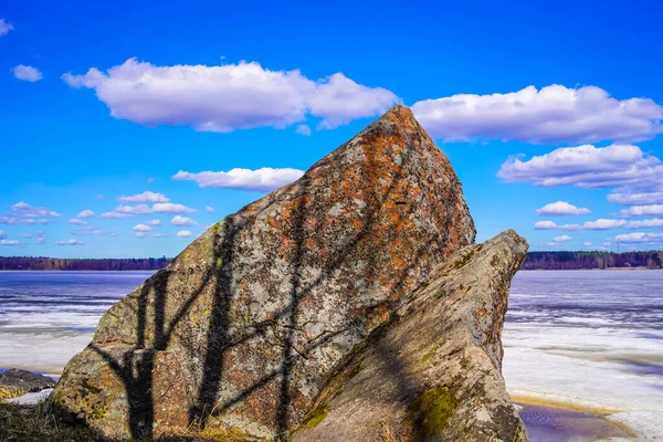 Mon Repos Stenig Landskapspark Stranden Zashtjitnaja Bay Viborg Bay Tverdysh — Stockfoto