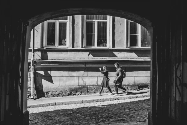 Inwoners Gasten Van Stad Vyborg — Stockfoto