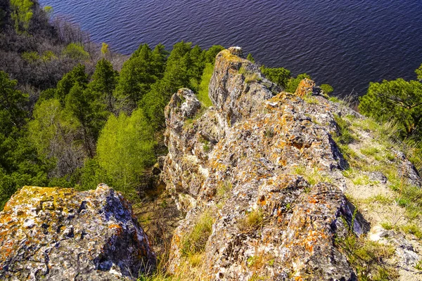 Volzhsky Utes Rock White Stone Samara Stonehenge Samarskaya Luka Samara — Stok fotoğraf