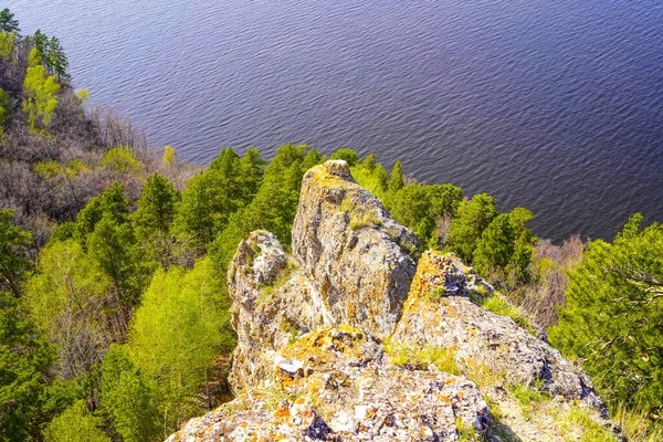 Wolzhsky Utes Rock White Stone Samara Stonehenge Samarskaya Luka Samara — Stockfoto