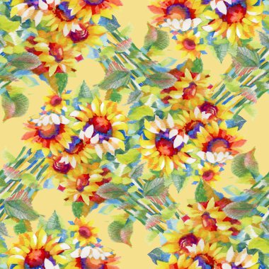 Vahşi çiçekler pürüzsüz desen