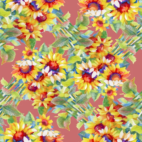 Wild flowers seamless pattern — Stock Photo, Image