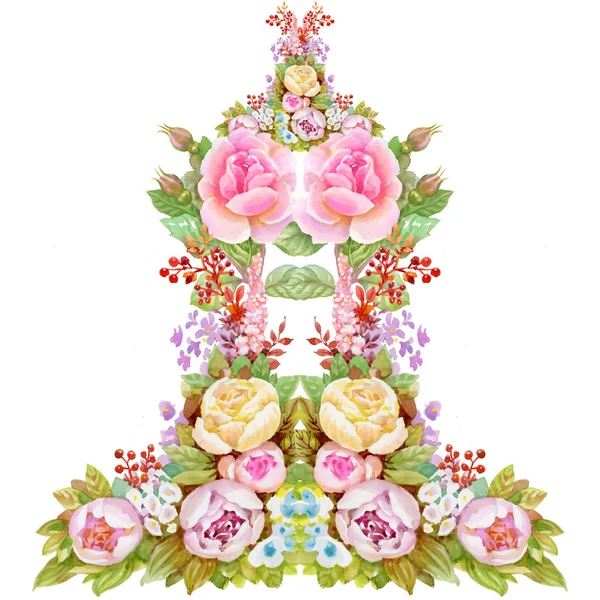 Fioritura rose fiori illustrazione — Foto Stock