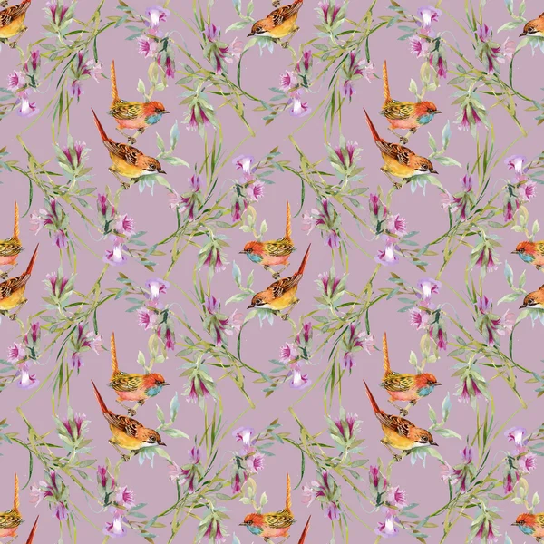 yabani kuşlar ve çiçekler