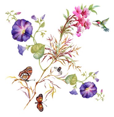 Bind esrar tomurcukları ve kelebekler 