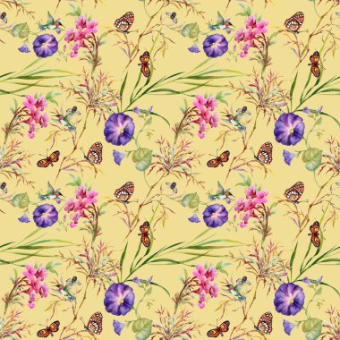 Bind esrar tomurcukları ve kelebekler 