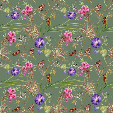 Bind esrar tomurcukları ve kelebekler 