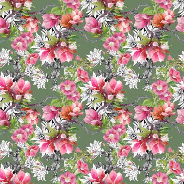  Esrar tomurcukları ve Manolya çiçek bağlamak