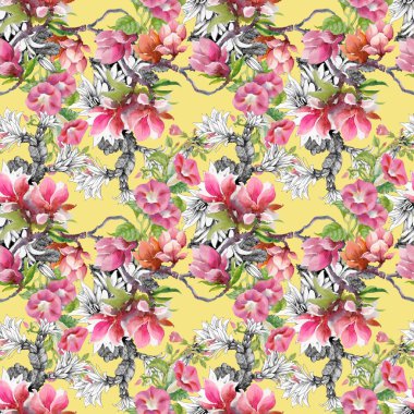  Esrar tomurcukları ve Manolya çiçek bağlamak