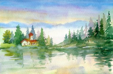  Yaz nehri manzarası 