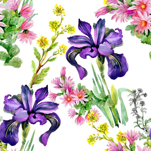 Kusursuz çiçek deseni — Stok fotoğraf