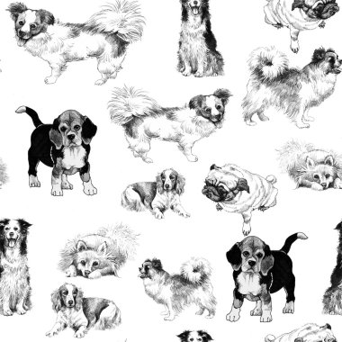 Kroki köpekleri ile Seamless Modeli