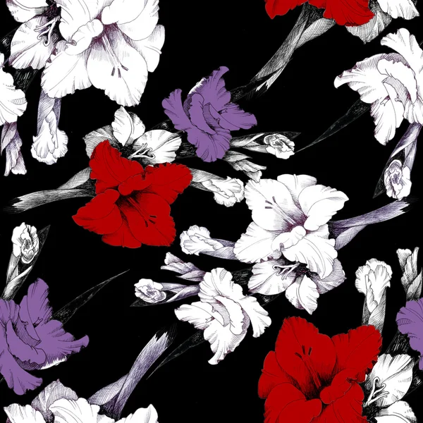 Modèle d'hibiscus coloré — Photo