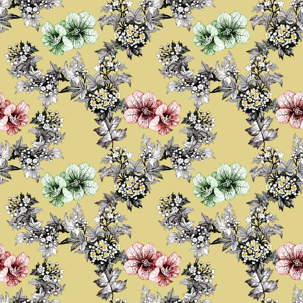 정원 꽃 패턴 — 스톡 사진