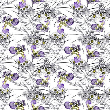 Bahçe çiçek desenle 