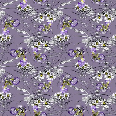 Bahçe çiçek desenle 