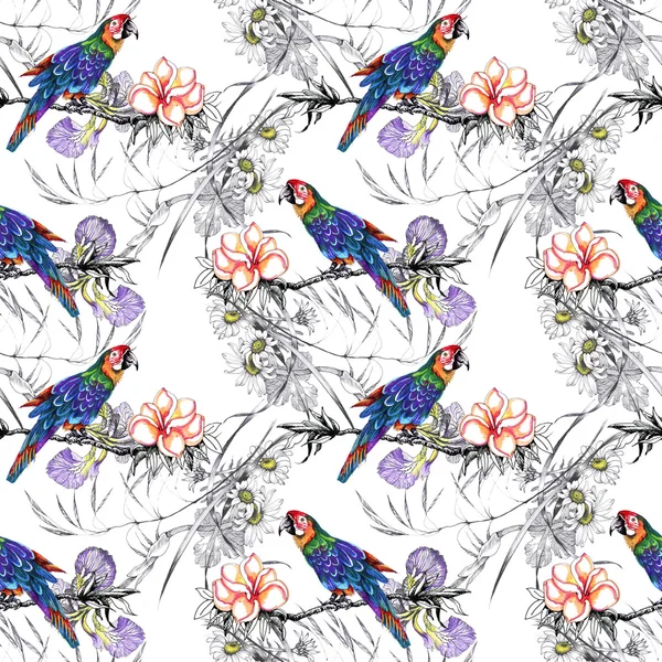 Dalları üzerinde parlak kuşlar 