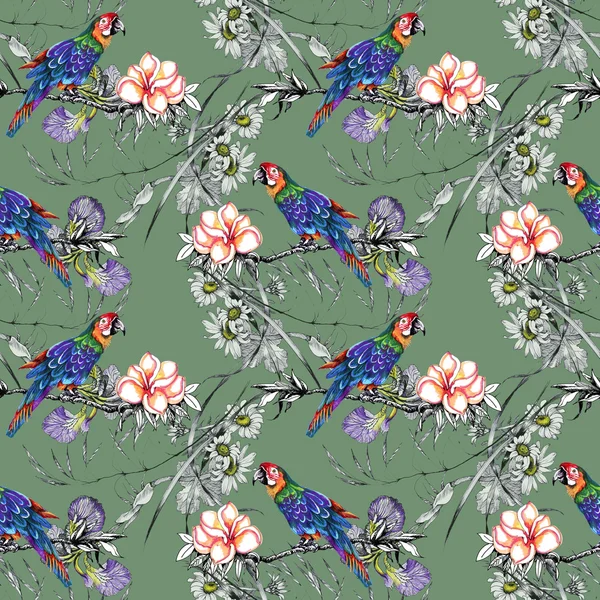 Dalları üzerinde parlak kuşlar 