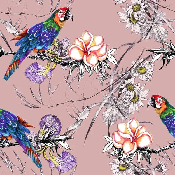 Dalları üzerinde parlak kuşlar 