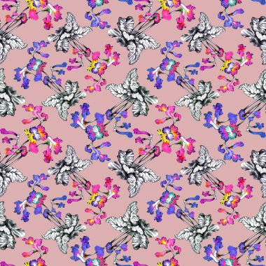 Çiçekli desensiz çiçek deseni