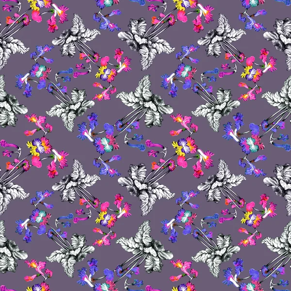 Floral seamless pattern with flowers — Stock Photo, Image