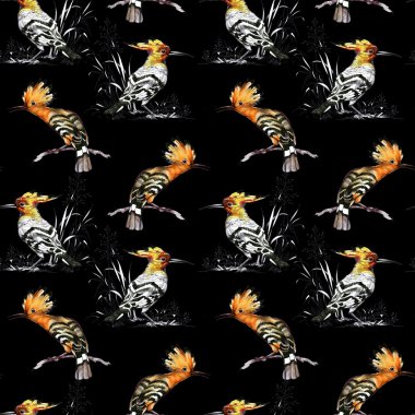 Parlak kuşlar seamless modeli 