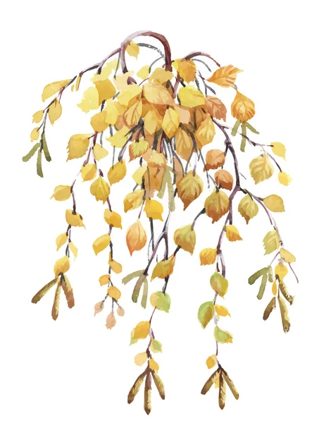 Acuarela hojas de otoño — Vector de stock