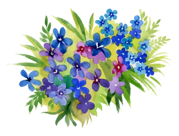 Flores de jardín florecientes — Vector de stock