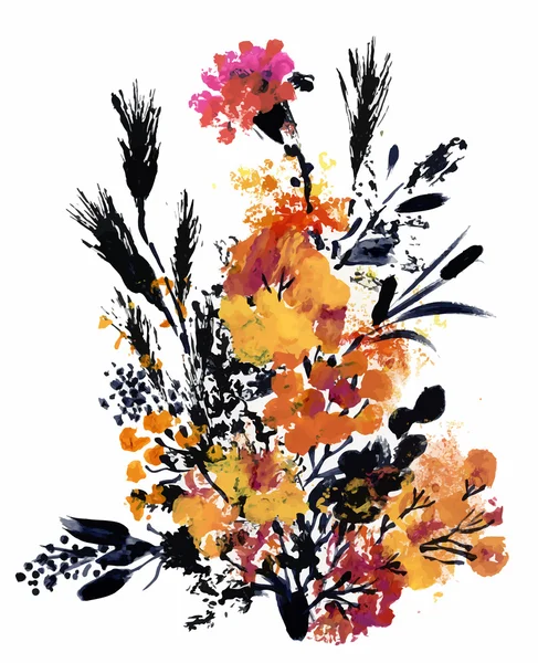 Schöne blühende Blumen — Stockvektor