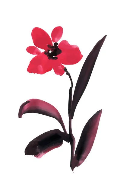 Hermosa flor en flor — Vector de stock