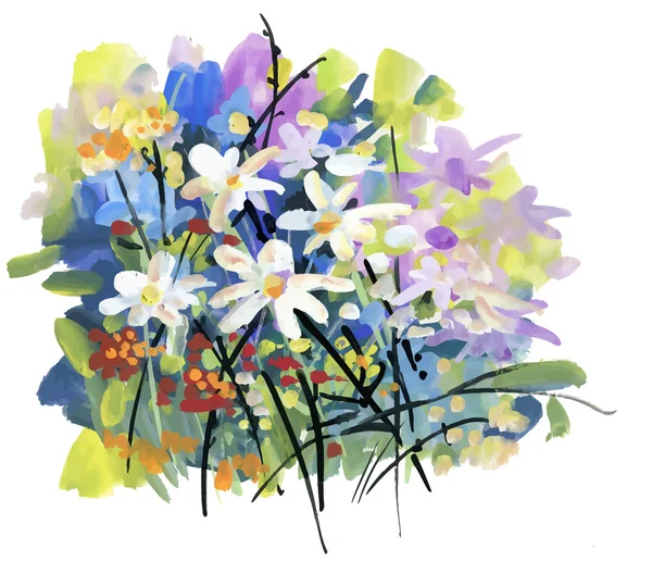 Belles fleurs en fleurs — Image vectorielle