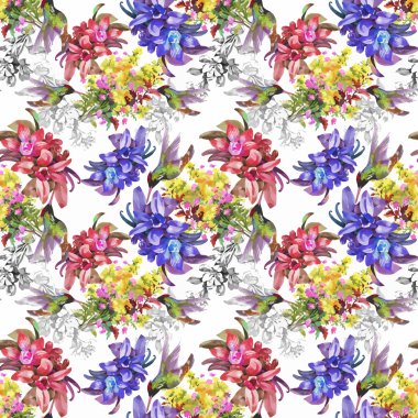 Güzel yaz çiçek deseni