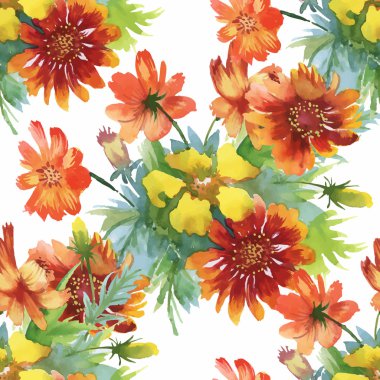 Güzel yaz çiçek deseni