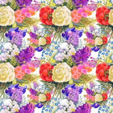 Güzel yaz çiçek deseni