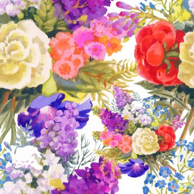 Güzel yaz çiçek deseni