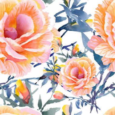 Güzel yaz çiçek deseni